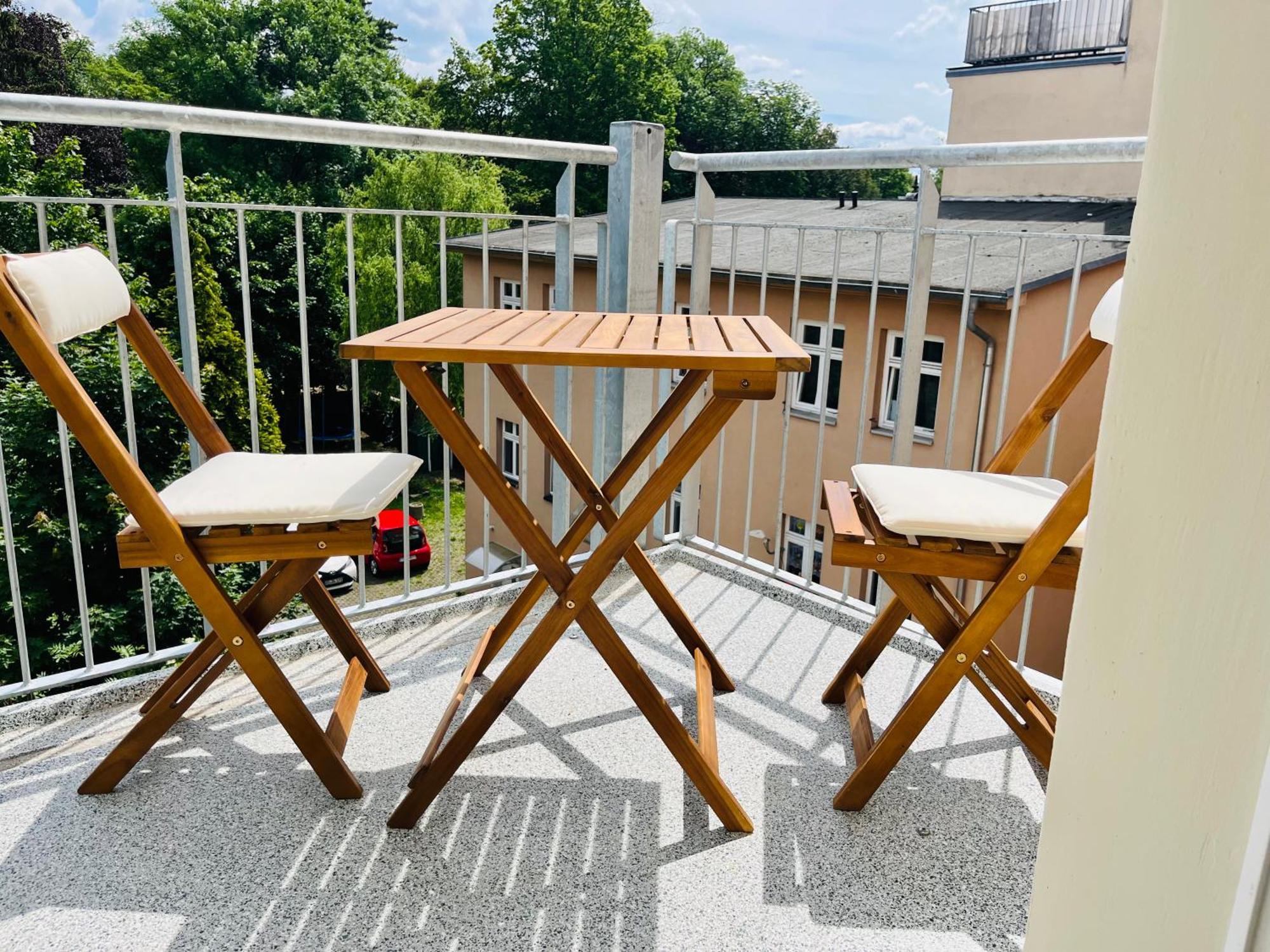 Filmap-Charmant-Modern-Zentral-Balkon-Beamer-Spieletisch Görlitz Kültér fotó